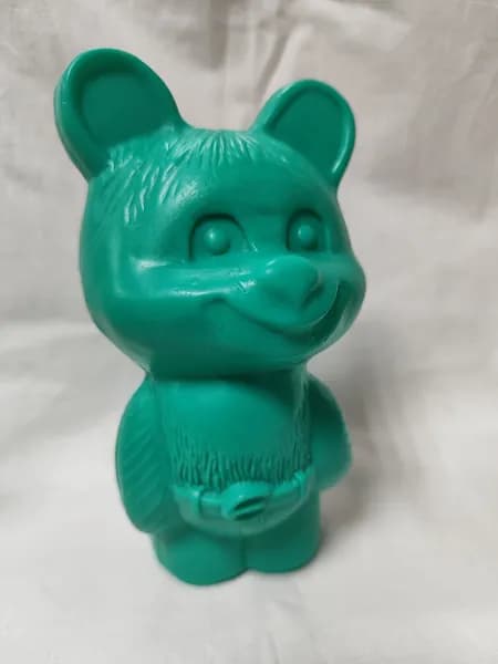 Винтажная детская игрушка Мишка (почти олимпийский). Пластик. СССР.