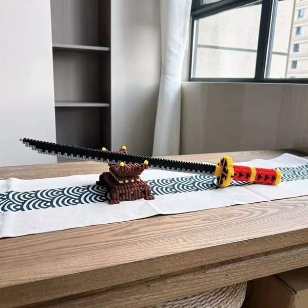Очень большая 60-сантиметровая конструкторская игрушка Hedao Blade в стиле Zoro, собранная вручную, совместимая с LEGO