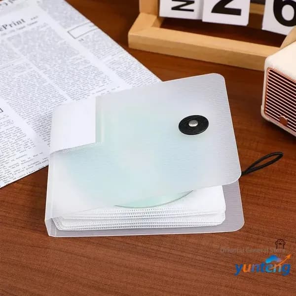 Альбом с прозрачными отделениями для CD дисков, формат 14x15.6 см, комплект 12 шт
