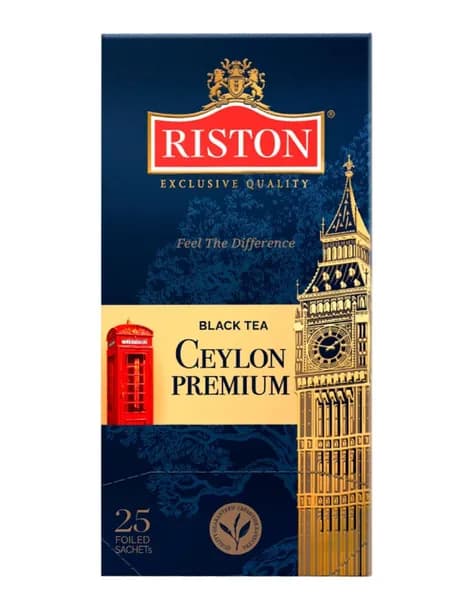 Чай черный в пакетиках Riston Ceylon Premium, 25 шт