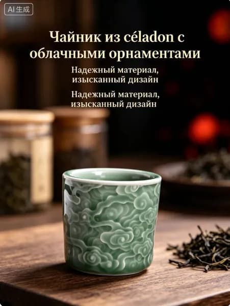 Чашка "Селадон «Благоприятные облака»", 110 мл, 1 шт