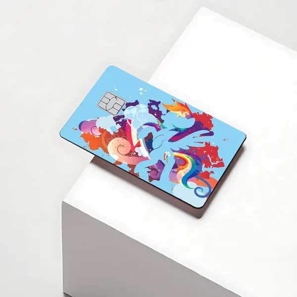 Rainbow Dash and Fluttershy Рэйнбоу Дэш и Флаттершай Наклейка для банковской карты