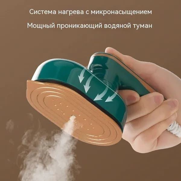 Портативный ручной паровой утюк это мини-утюг, идеально подходящий для быстрой глажки дома или во время путешествий.