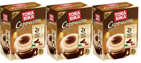 Напиток кофейный c шоколадной крошкой ToraBika Cappuccino (Индонезия) 5 стиков по 25,5 гр. х 3 шт.