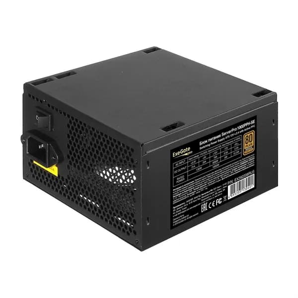 Серверный блок питания 1000W ExeGate ServerPRO 80 PLUS Bronze 1000PPH-SE - EX292208RUS