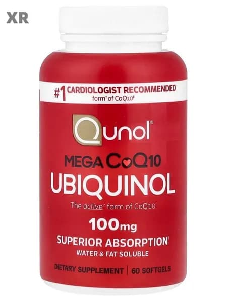 Коэнзим Q10, убихинол, 100 мг, 60 капсул,