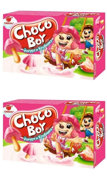 Orion Печенье Choco Boy Черная смородина, 45 г, 2 уп