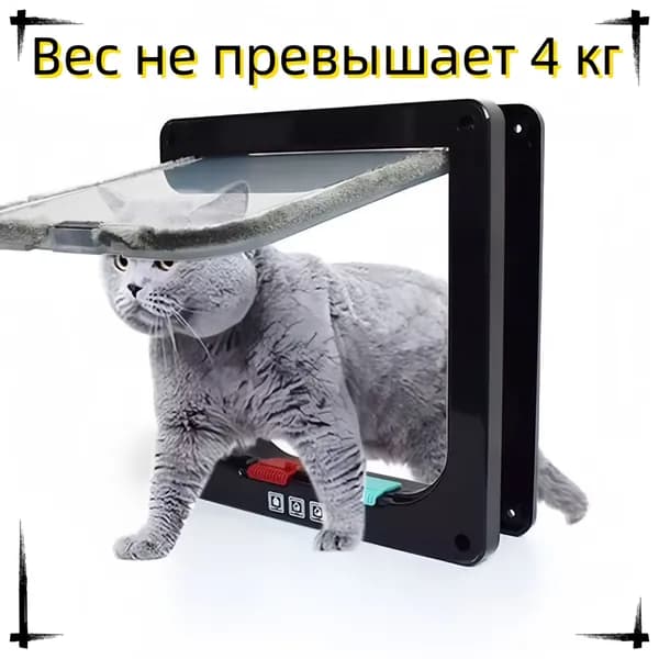 Пластиковые двери для кошек и собак, бесшумные двусторонние двери для контроля доступа домашних животных 200*190*20MM