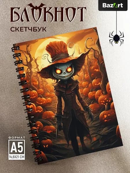 Скетчбук а5 Хеллоуин для рисования блокнот Halloween