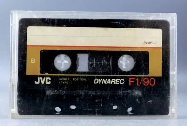 Винтаж Аудиокассета JVC Dynarec F1/90 с записью