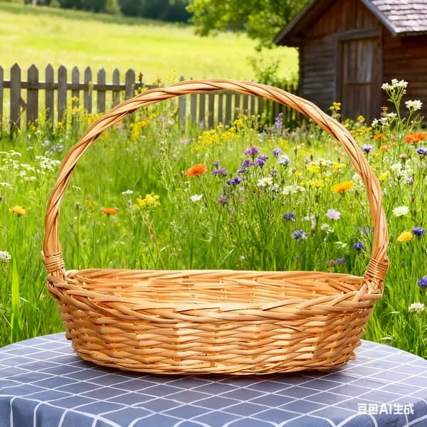 Корзина плетеная,ручное плетение из лозы