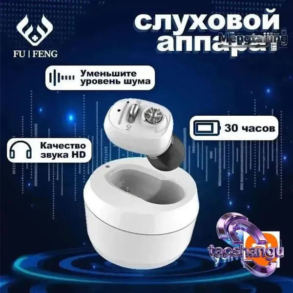 Цифровой слуховой аппарат внутриушной с зарядным устройством для пожилых людей и взрослых