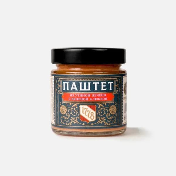 Паштет GASTRONOMIA 1778 "Из утиной печени с вяленой клюквой"
