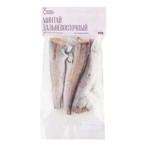 Минтай Люди Любят замороженный потрошеный 600 г