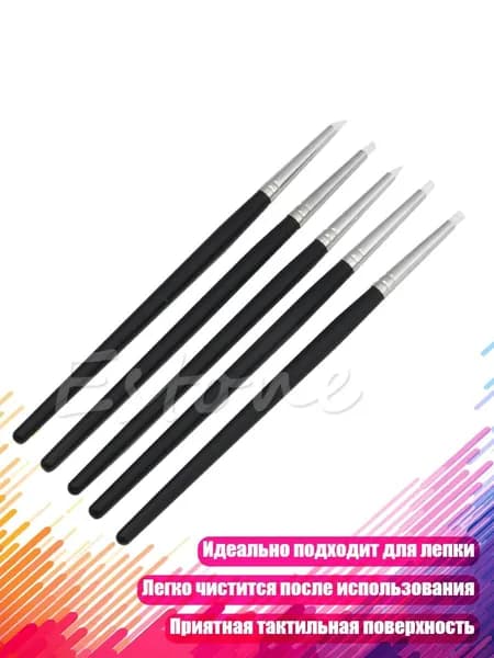 Набор из 5 силиконовых формовочных инструментов, Белый