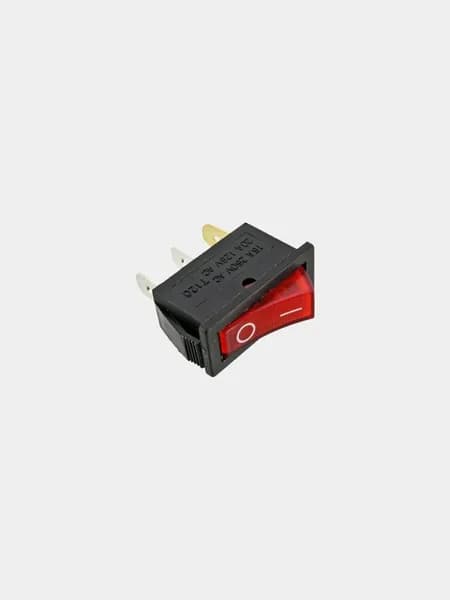 Выключатель большой 3к on-off с/фикс 16a (п10.5x28.5) красный с подсветкой (KCD)