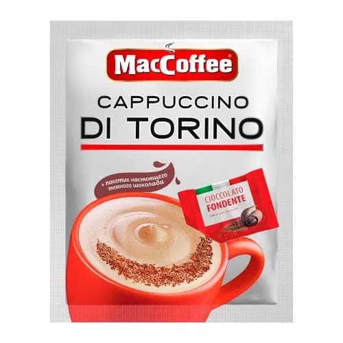 Кофе 3в1 MacCoffee Cappuccino Di Torino Темный шоколад растворимый 25.5г