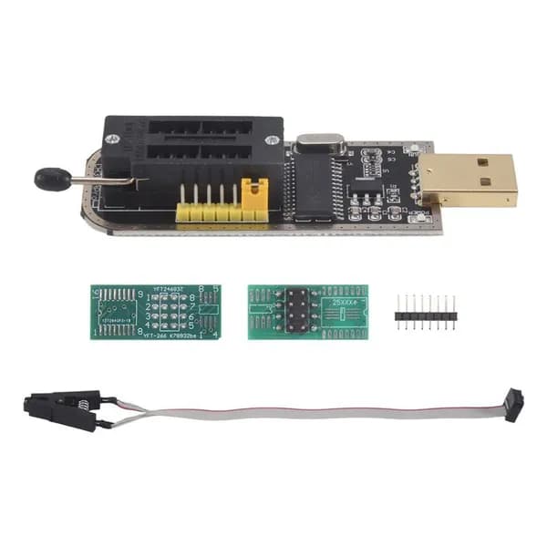 (V M Z D) CH341A 24 25 Series EEPROM Вспышка BIOS USB-программатор + SOIC8 SOP8 Тестовый зажим совместим с 93CXX / 25CXX 24CXX