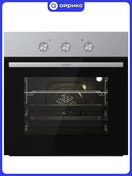 Электрический духовой шкаф Gorenje BO6727E03NX, 59.5 см, 73 л, 9 режимов, гриль, очистка паром, серебристый