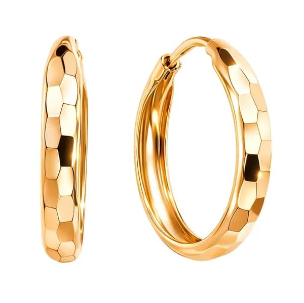 Серьги конго женские из красного золота 375 пробы 585GOLD