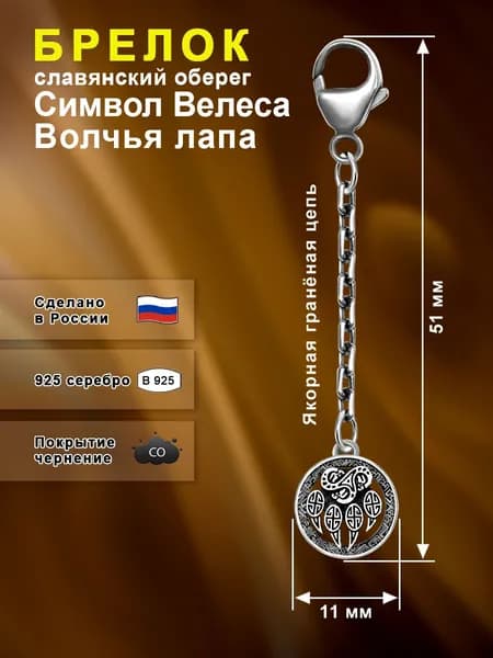 Silver Bird Брелок ювелирный Серебро оксидированное