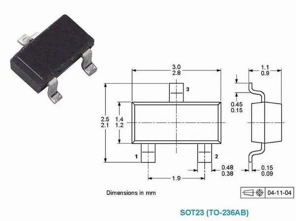 Транзистор MMBT5401 (cod 2L) SOT23 (5шт.)