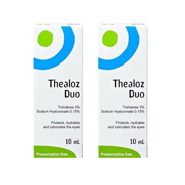 Теалоз Увлажняющие Гл. капли, 300 капель, (Thealoz Duo), 2 штуки