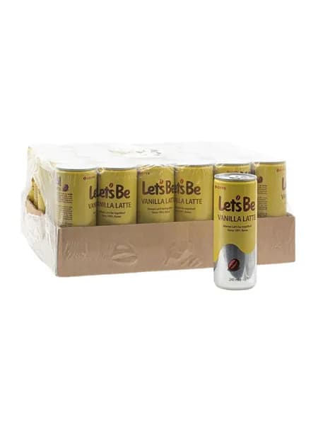 Lotte Кофейный напиток Let’s Be Латте ванилла 240 мл, 30 шт