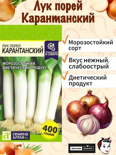 Семена Лук Порей Карантанский (1гр ) - Семена Алтая
