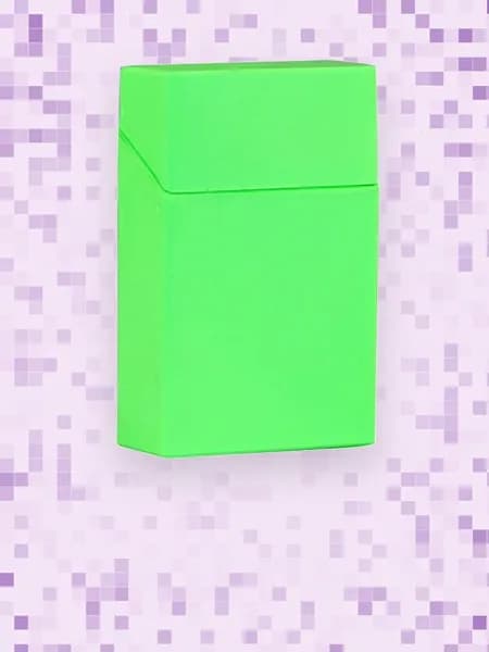 Пластиковый портативный футляр для сигарет, Зеленый
