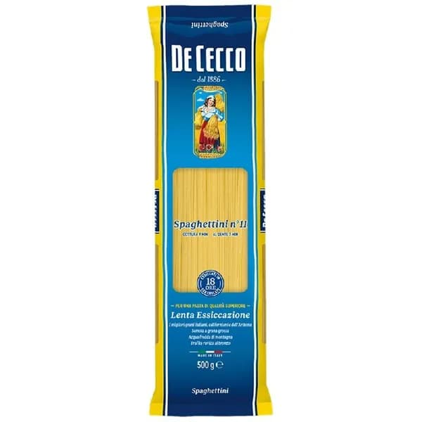 Макаронные изделия DE CECCO №11 Spaghettini (Спагеттини) 500г