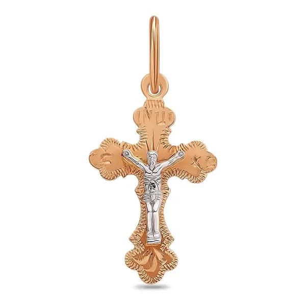Крестик из красного золота 375 пробы 585GOLD