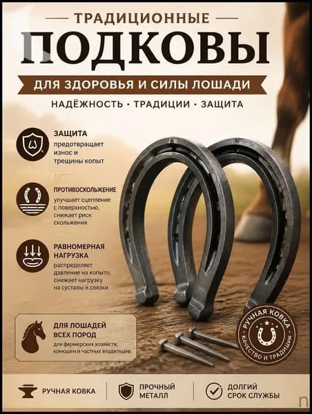 Подковы для лошадей, кованые стальные-комплект 2 штуки , для защиты копыт и верховой езды., 8*10см-защита копыт, для верховой езды и конного спорта