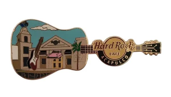 Значок Hard Rock Cafe Acapulco Facade Guitar