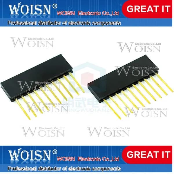 1шт PC104 dedicated long row female 2.54 spacing 1 * 6 1 * 8 1 * 10 6/8/10P pin 11MM Тип опции доставки: 10pin