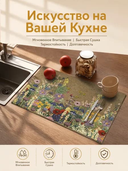Коврик для кухни 40x30 см