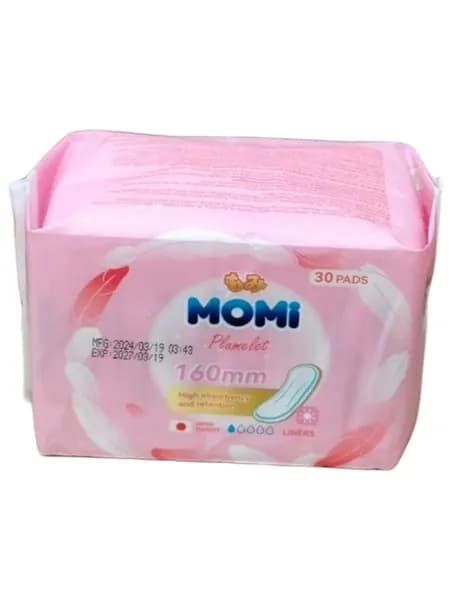 Momi Plumelet Liners Гигиенические прокладки ежедвневные ультратонкие 160 мм, 30 шт 1 капля