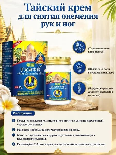 Крем для рук и ног с согревающим эффектом 55 г