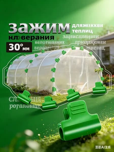 Клипсы для парника 20 мм ø8 мм пластик 50 шт