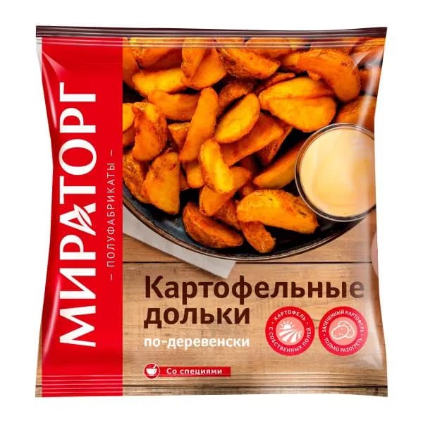 Картофельные дольки Мираторг с кожей по-деревенски быстрозамороженные 400г
