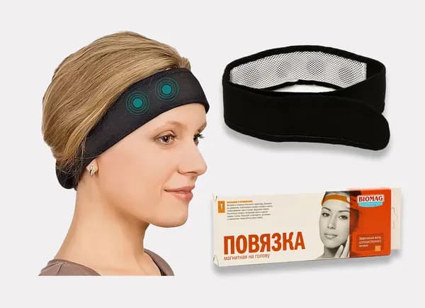 Магнитная повязка на голову BIOMAG - БИОМАГ