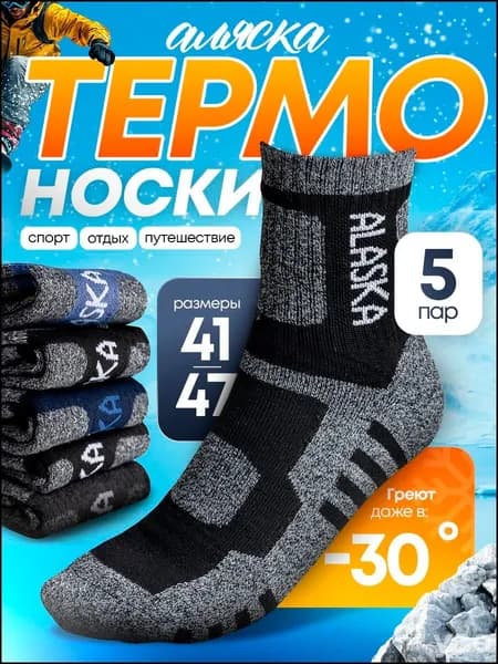 Носки мужские, 5 пар