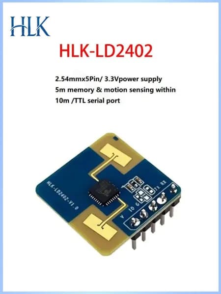 HLK-LD2402 24G Модуль радара миллиметрового диапазона для обнаружения присутствия человека, домашней автоматизации, датчик движения, умный дом