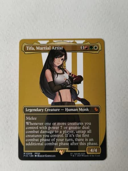 Портативные карты MTG Высококачественные карты Final Fantasy без фольги Тифа, Боевой художник 206