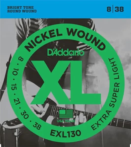 Комплект струн для электрогитары D'ADDARIO EXL130 XL никель, 8-38