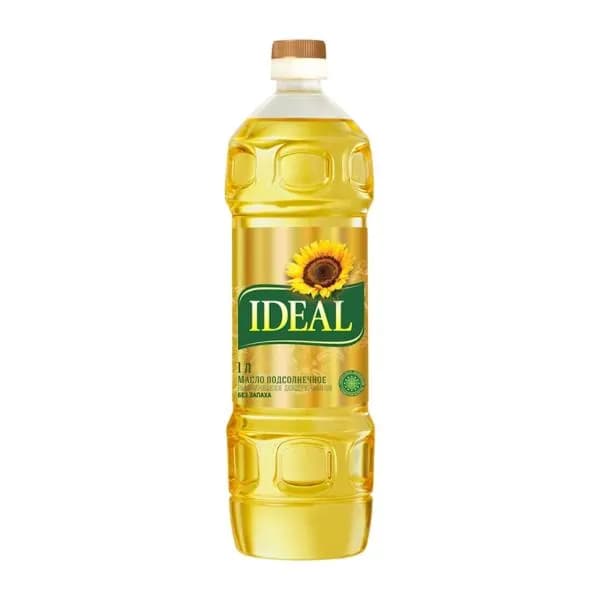 Масло подсолнечное Ideal рафинированное дезодорированное 1л