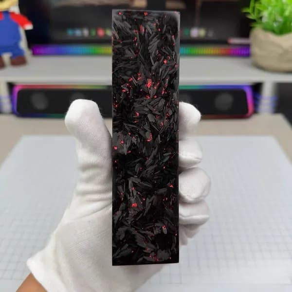 1 кусок накладки из углеродного волокна для держателя инструмента, 150*40*10 мм