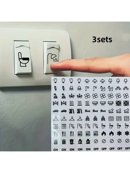 100 шт наклеек для выключателей, клейкие этикетки дома