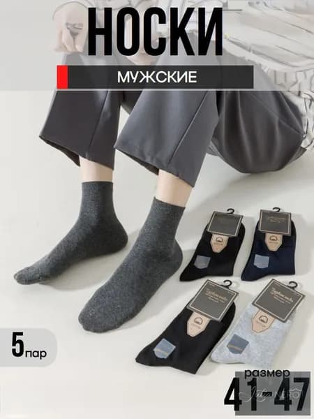 Носки мужские, 5 пар