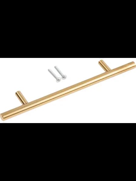 Ручка мебельная рейлинг 10-160 250 золото SMF-20374